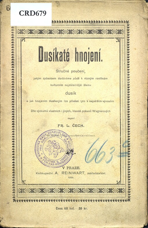 Dusíkaté hnojení: stručné poučení, jakým způsobem dodáváme půdě k různým rostlinám kulturním nejdůležitější živinu dusík a jak hnojením dusíkatým lze přivésti tyto k největším výnosům