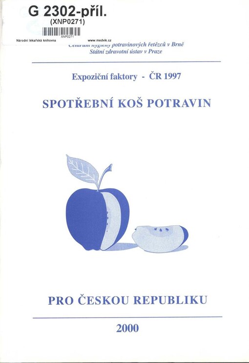 Spotřební koš potravin pro Českou republiku: expoziční faktory - ČR 1997