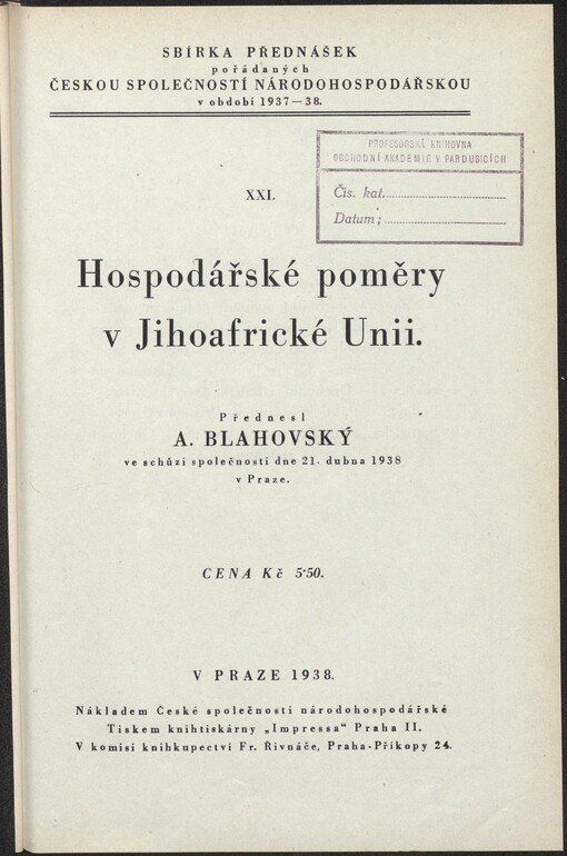 Hospodářské poměry v Jihoafrické Unii