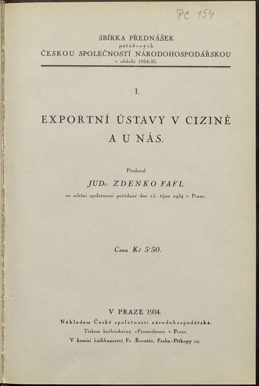 Exportní ústavy v cizině a u nás