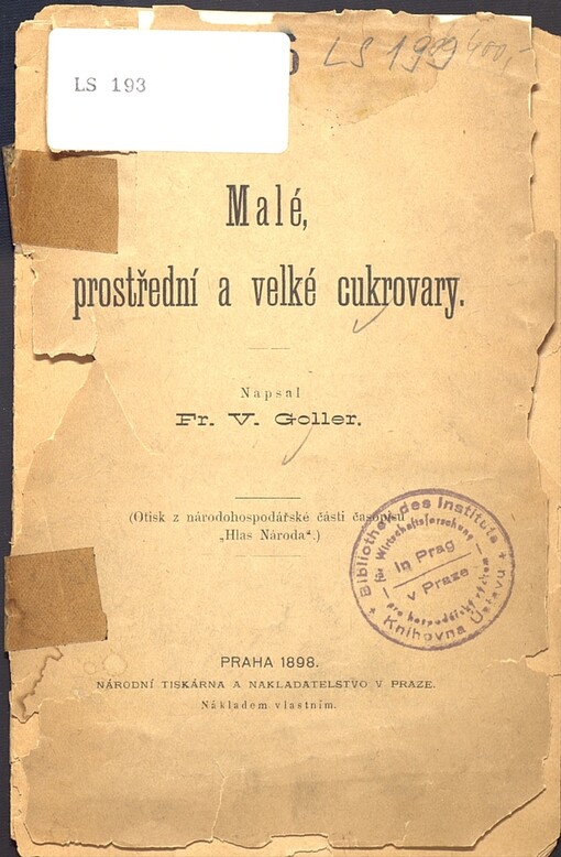 Malé, prostřední a velké cukrovary