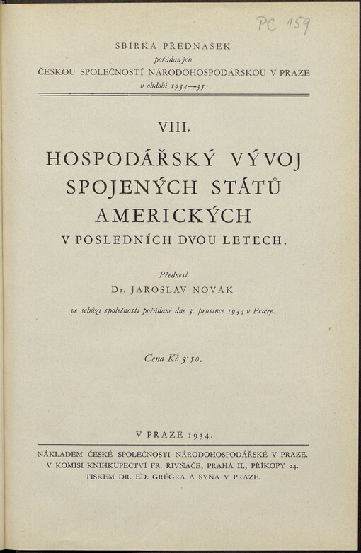 Hospodářský vývoj Spojených států amerických v posledních dvou letech
