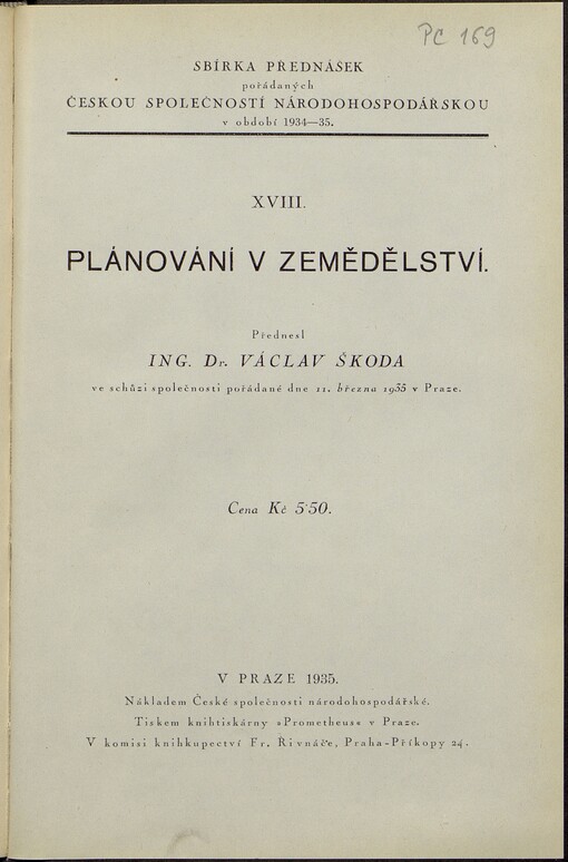 Plánování v zemědělství