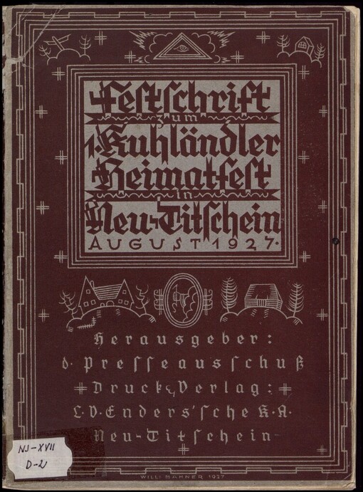 Festschrift Kuhländler Heimatfest in Neu-Titschein, 1927