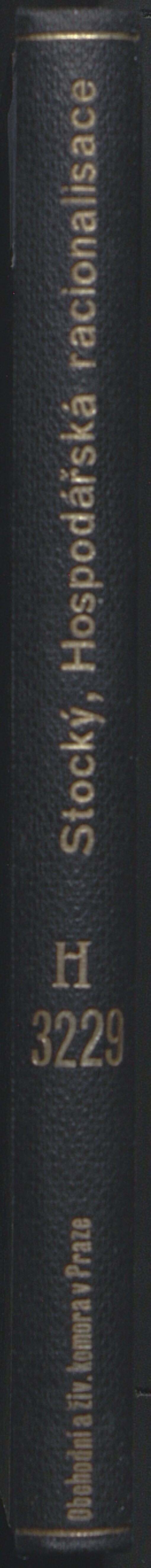 Hospodářská racionalisace: základy racionelního hospodářství