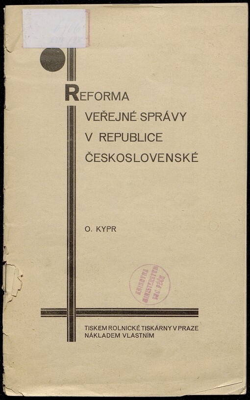 Reforma veřejné správy v republice Československé
