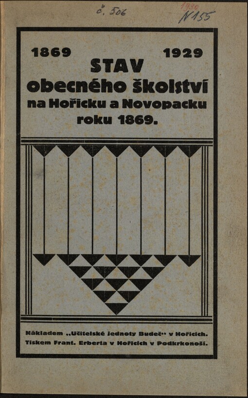 Stav obecného školství na Hořicku a Novopacku roku 1869 :se čtyřmi obrázky