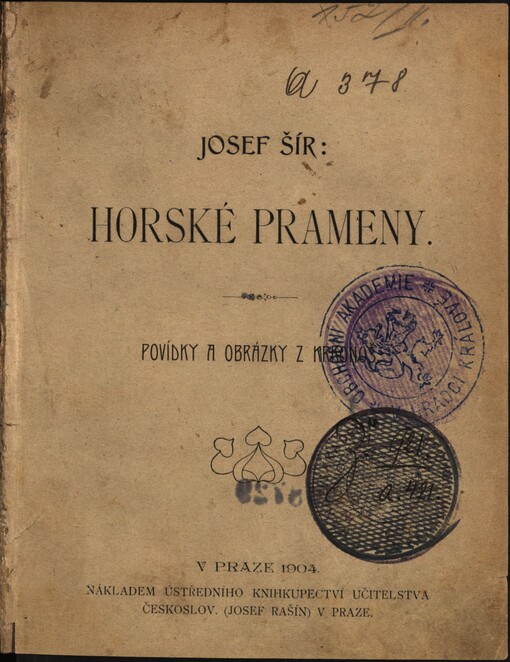 Horské prameny :povídky a obrázky z Krkonoš