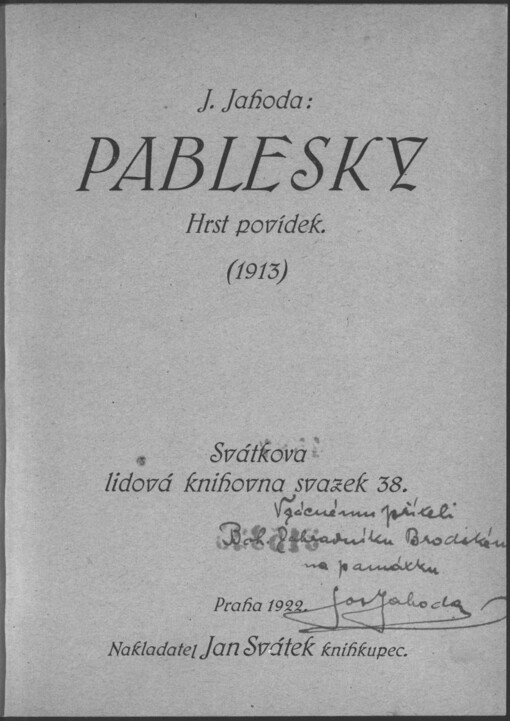 Pablesky: hrst povídek (1913)