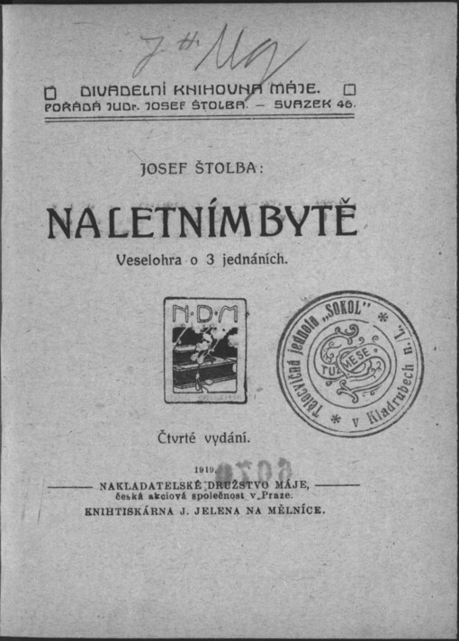 Na letním bytě: veselohra o 3 jednáních, 4. vyd.