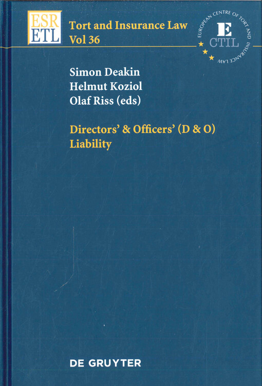 Directors' & officers' (D&O) liability