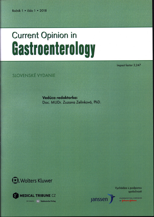 Current opinion in gastroenterology : slovenské vydanie