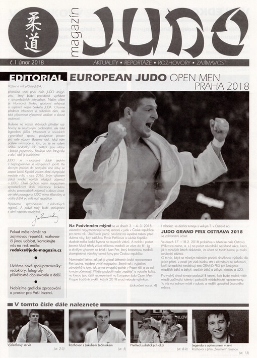 Judo magazín : aktuality, reportáže, rozhovory, zajímavosti