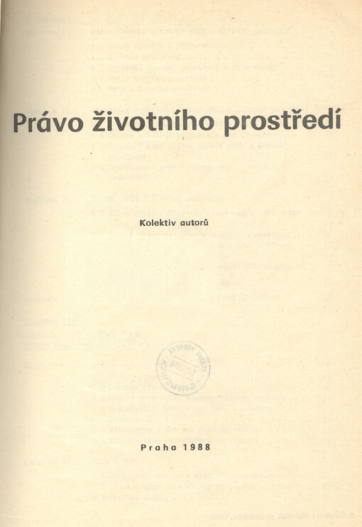 Právo životního prostředí