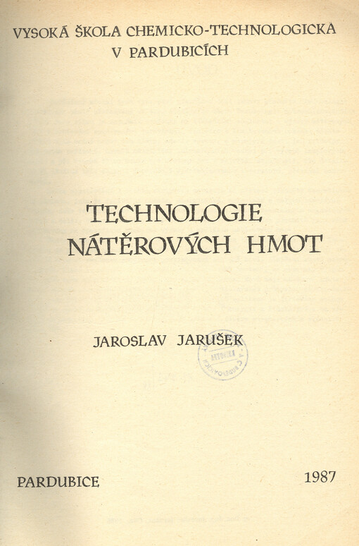 Technologie nátěrových hmot