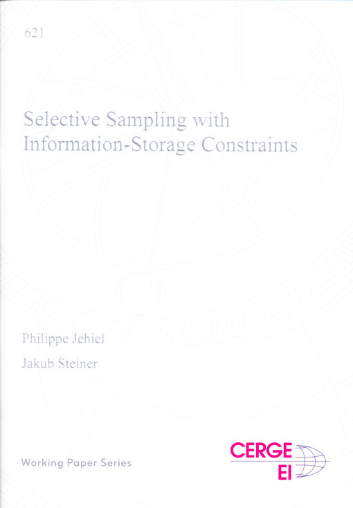 Selective sampling with information-storage constraints