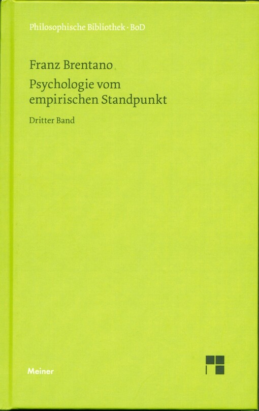 Psychologie vom empirischen Standpunkt.