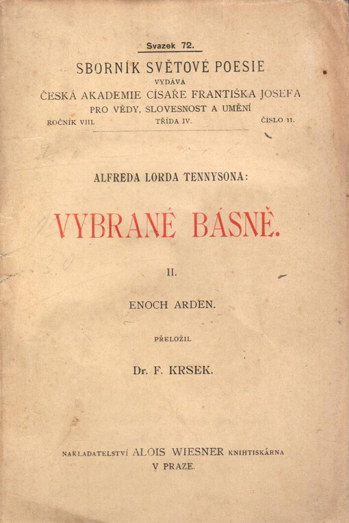 Vybrané básně Alfreda lorda Tennysona