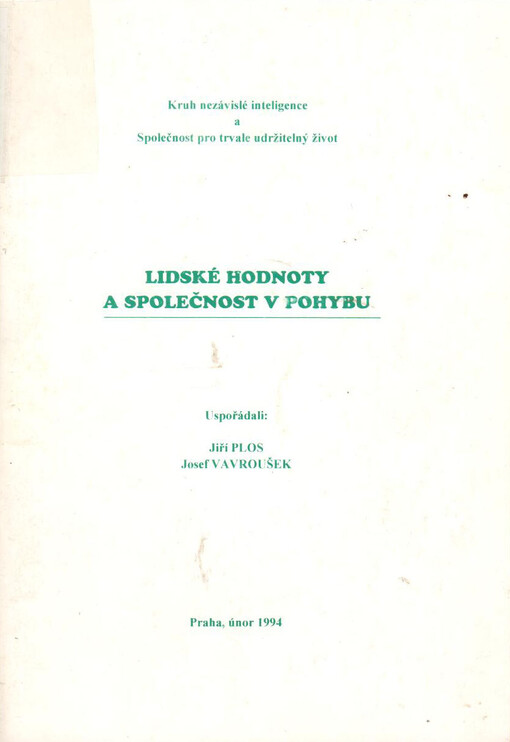 Lidské hodnoty a společnost v pohybu