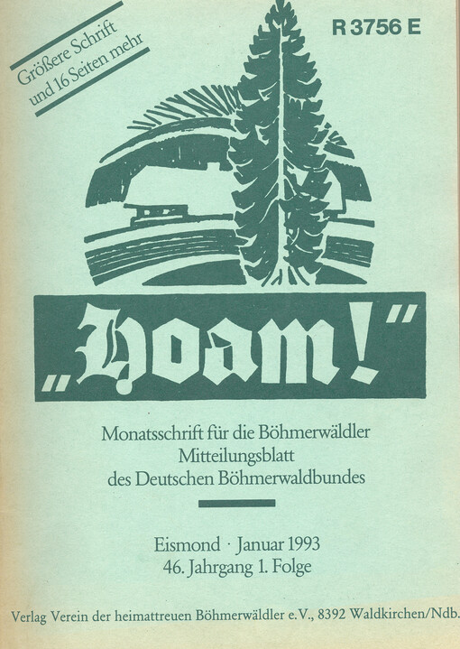 Hoam : Monatsschrift für die Böhmerwäldler Mitteilungsblatt des Heimatverbandes
