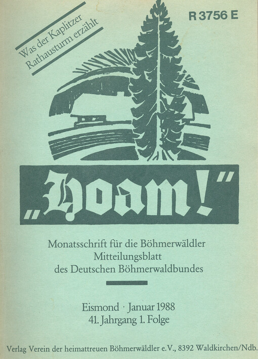 Hoam : Monatsschrift für die Böhmerwäldler Mitteilungsblatt des Heimatverbandes