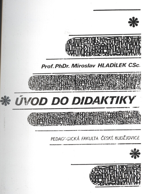 Úvod do didaktiky, 3. vyd.