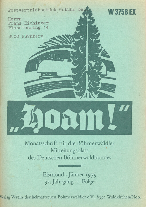 Hoam : Monatsschrift für die Böhmerwäldler Mitteilungsblatt des Heimatverbandes