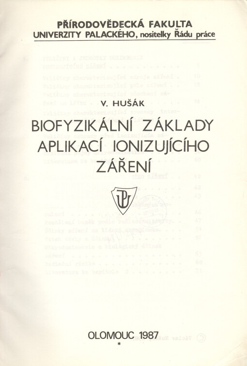 Biofyzikální základy aplikací ionizujícího záření