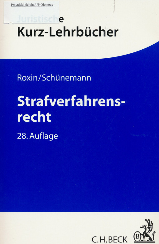 Strafverfahrensrecht : ein Studienbuch