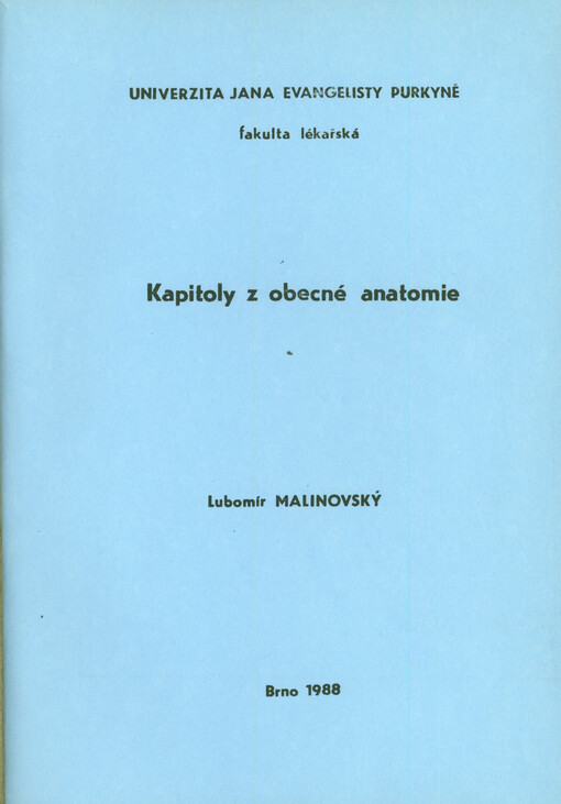 Kapitoly z obecné anatomie