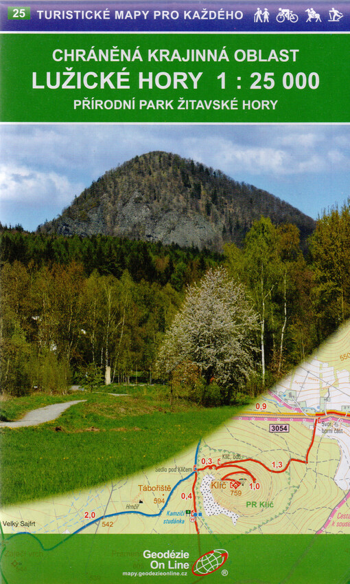 Chráněná krajinná oblast Lužické hory : přírodní park Žitavské hory : 1:25 000 : turistická, cykloturistická a lyžařská mapa