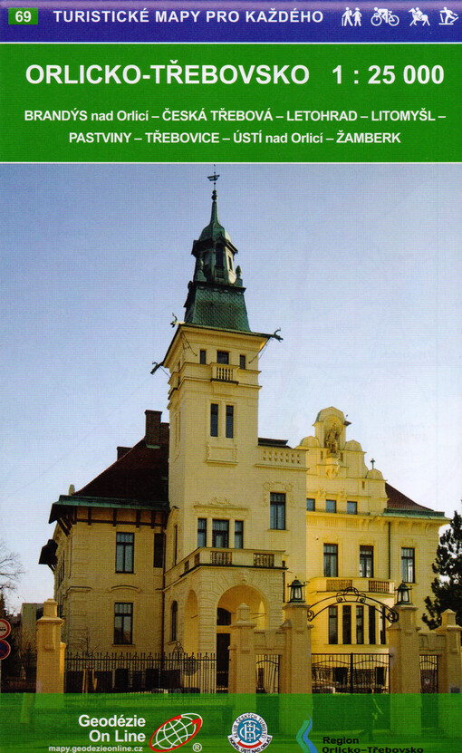 Orlicko-Třebovsko : Brandýs nad Orlicí, Česká Třebová, Letohrad, Litomyšl, Pastviny, Třebovice, Ústí nad Orlicí, Žamberk : cykloturistická, turistická a lyžařská mapa 1:25 000