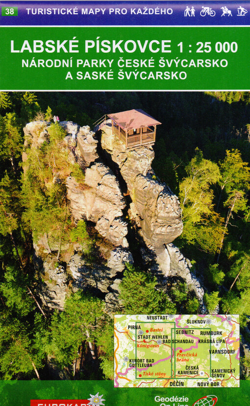 Labské pískovce : Národní parky České Švýcarsko a Saské Švýcarsko = Elbsandsteingebirge : Nationalparks Sächsische Schweiz und Böhmische Schweiz : turistická, cykloturistická a lyžařská mapa 1:25 000