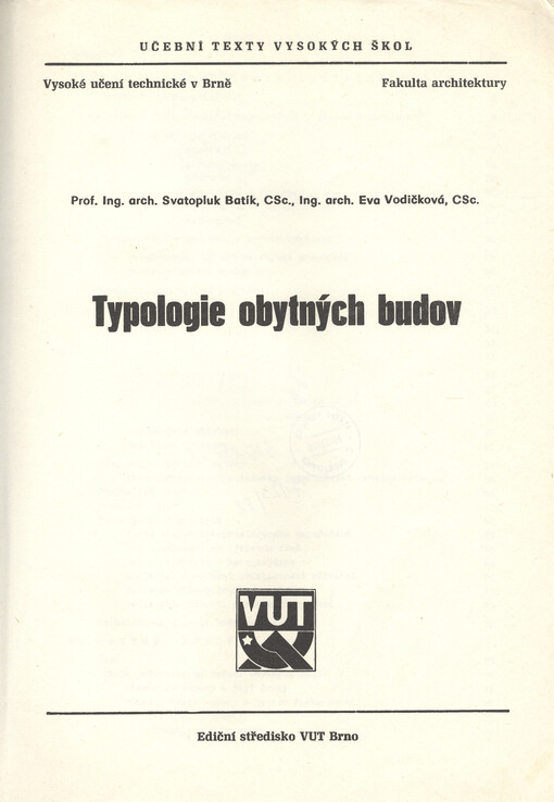 Typologie obytných budov
