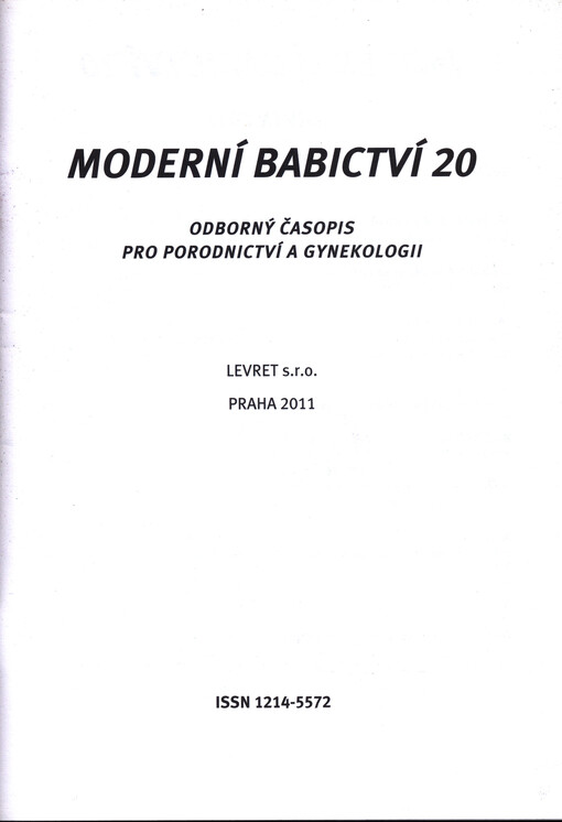 Moderní babictví : odborný časopis pro porodnictví a gynekologii