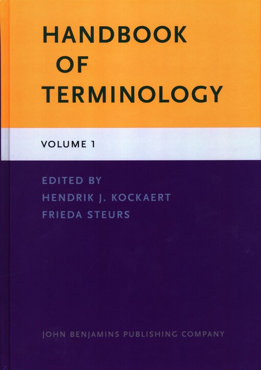 Handbook of terminology. Volume 1