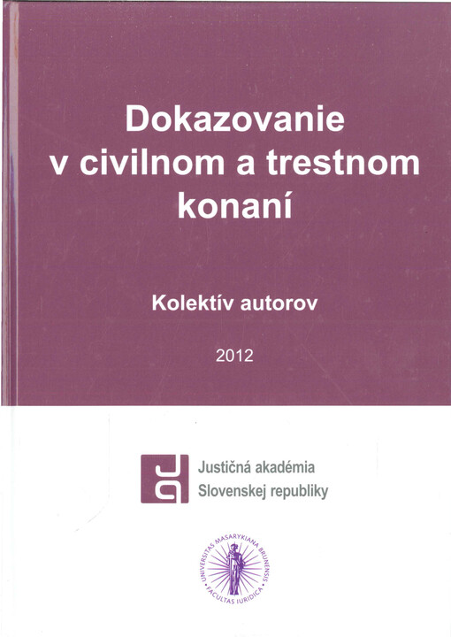 Dokazovanie v civilnom a trestnom konaní