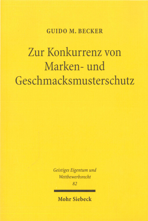 Zur Konkurrenz von Marken- und Geschmacksmusterschutz