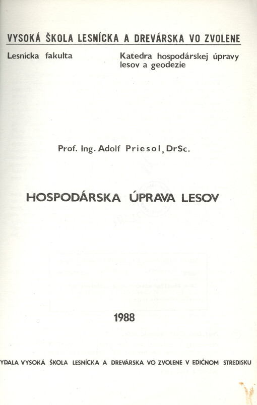 Hospodárska úprava lesov