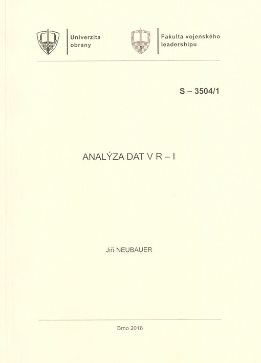 Analýza dat v R - I : studijní text