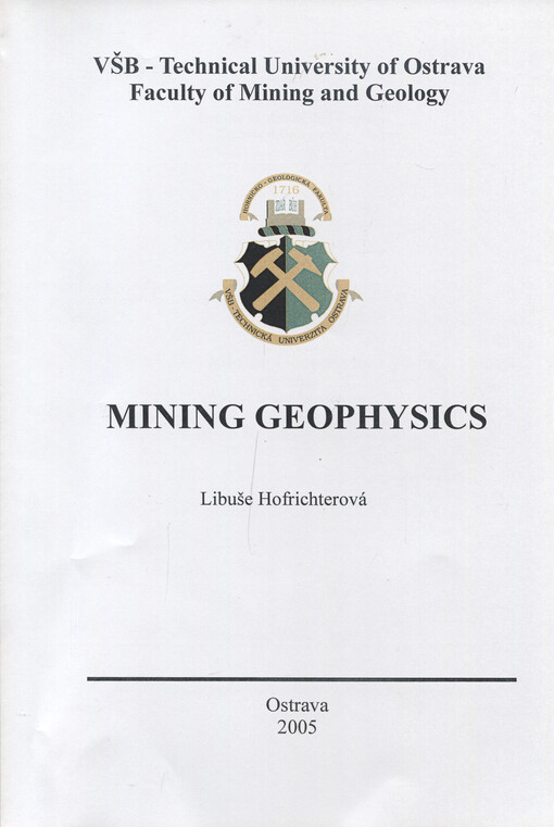 Mining geophysics : syllabus : field of mining engeneering