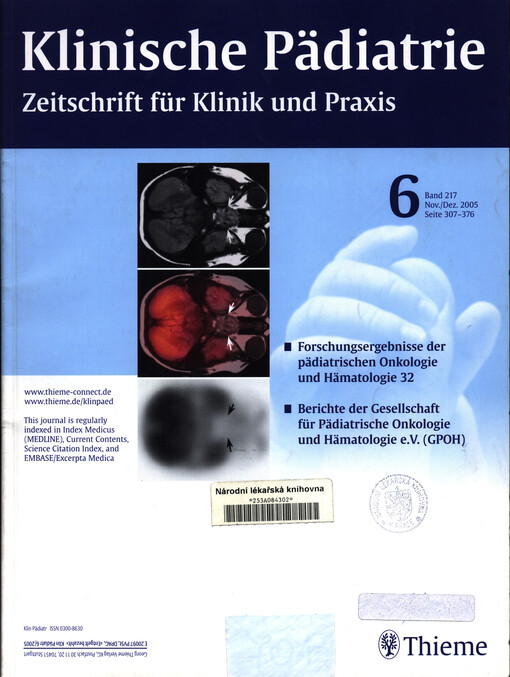 Klinische Pädiatrie : Zeitschrift für Klinik und Praxis