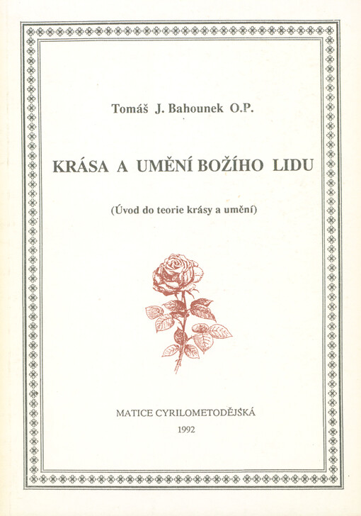 Krása a umění Božího lidu :úvod do teorie krásy a umění