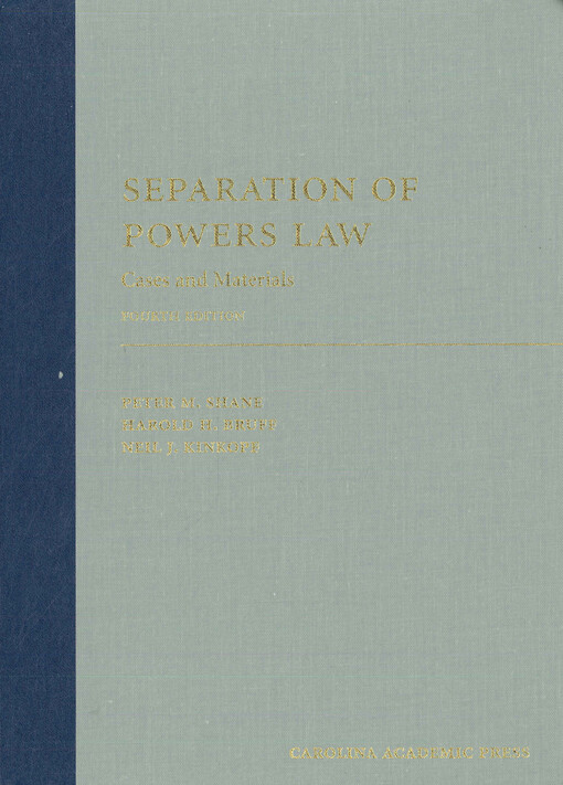 Separation of powers law : cases and materials