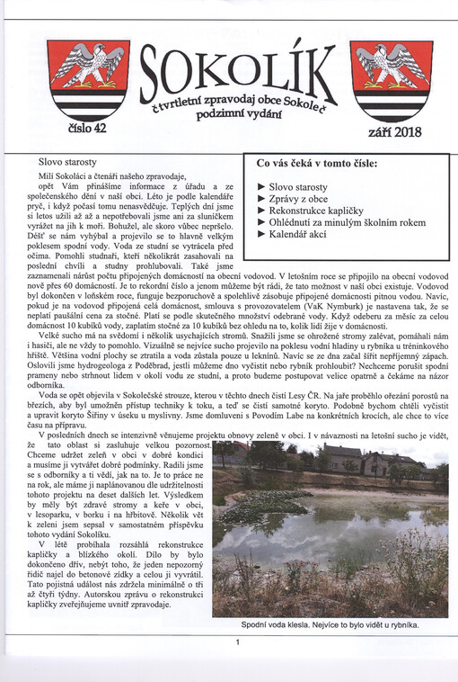 Sokolík : čtvrtletní zpravodaj obce Sokoleč