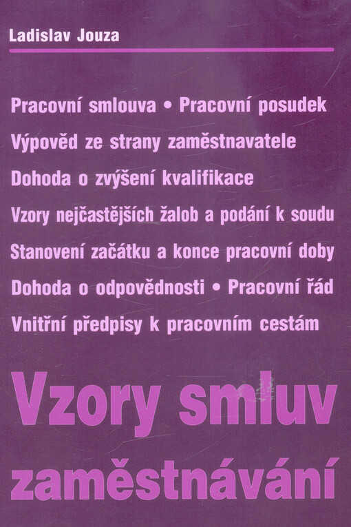 Vzory smluv, dohod a písemností podle zákoníku práce
