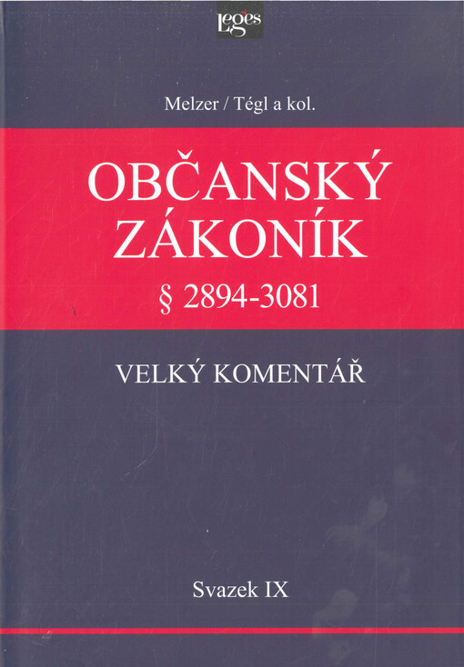 Občanský zákoník - Svazek IX
