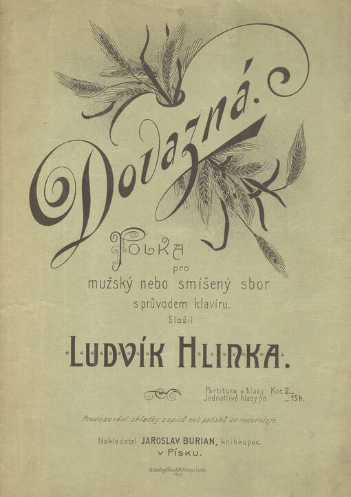 Dovazná polka pro mužský nebo smíšený sbor s průvodem klavíru