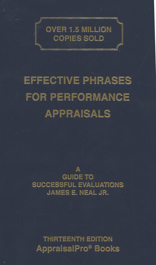 Effective phrases for performance appraisals : a guide to successful evaluations