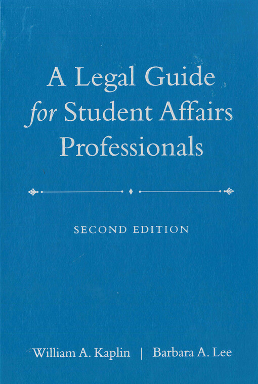 A legal guide for student affairs professionals
